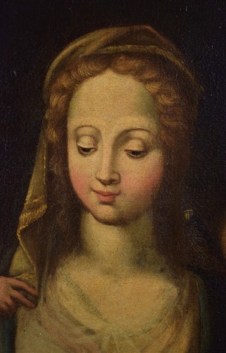 Madone avec l'Enfant et Anges (Charité) Renaissance Italienne - Romano Ischia